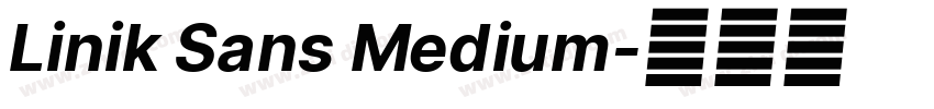 Linik Sans Medium字体转换